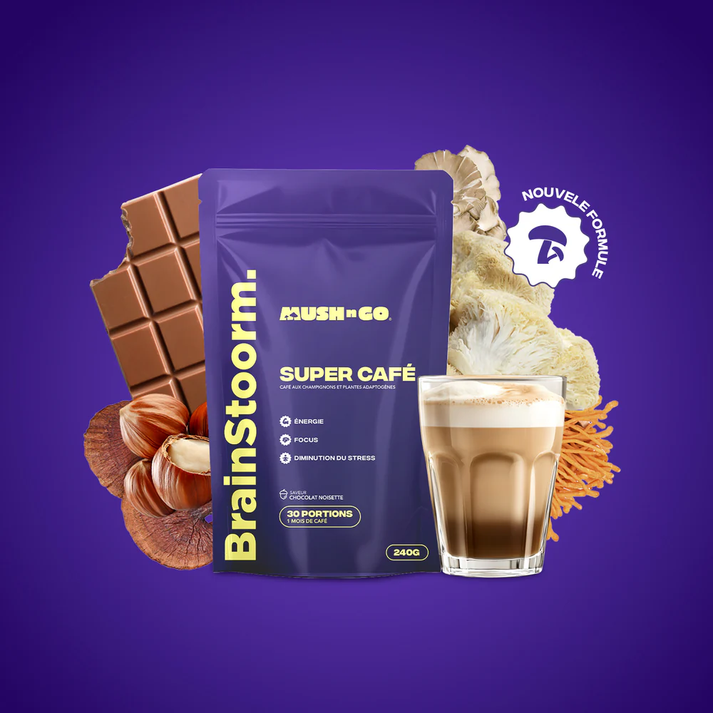 Brainstoorm di Mush N Go: 6 225 mg di attivi dichiarati per tazza